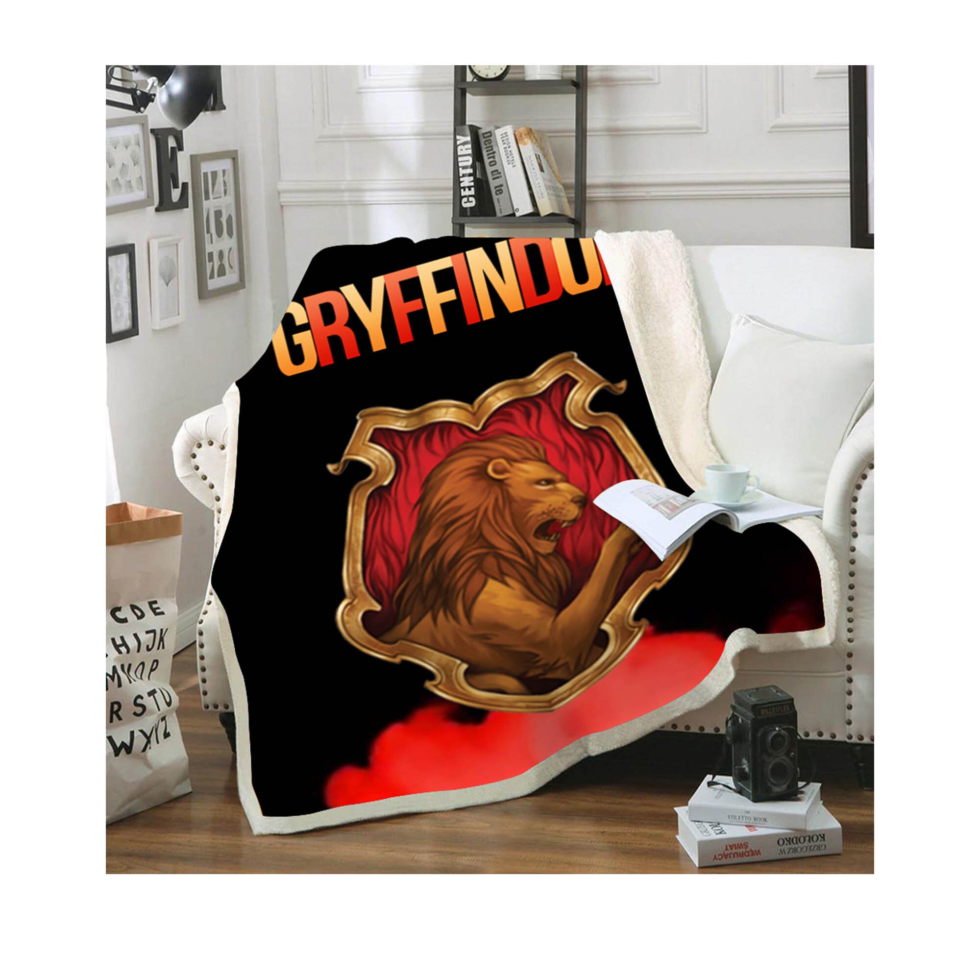 Harry Potter Gryffindor Blanket Gift for Kids Birthday Etsy