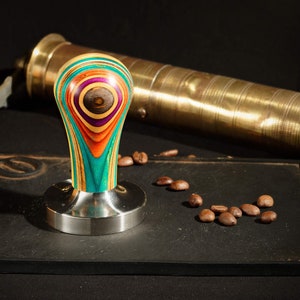 Luxury tamper, skateboard  wood with stainless steel base