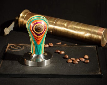 Luxury tamper, skateboard  wood with stainless steel base