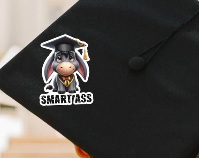 Donkey Grad Graduation Sticker: Funny Graduation Sticker Smart Ass Donkey Vinyl ...