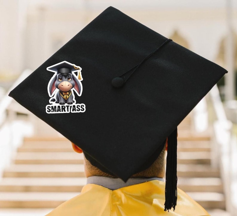 Donkey Grad Graduation Sticker: Funny Graduation Sticker Smart Ass Donkey Vinyl ...