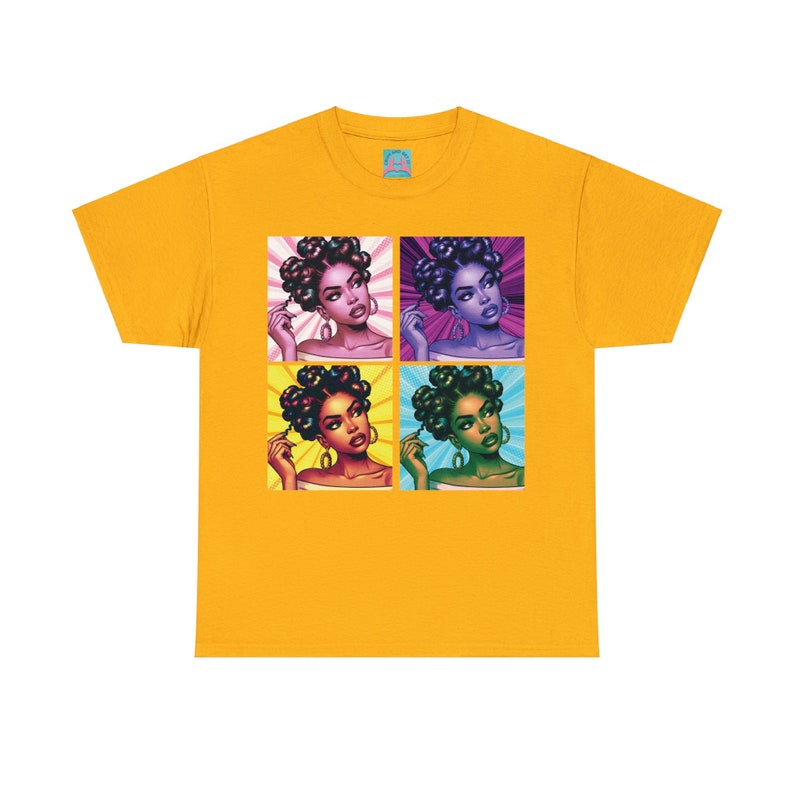 Tshirt Black Girl Tees Black Woman Tshirt Pop Art Figure Graphic Tee