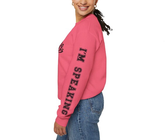 I'm Speaking Lotus Flower Minimalist Fashion Pink Unisex Heavy