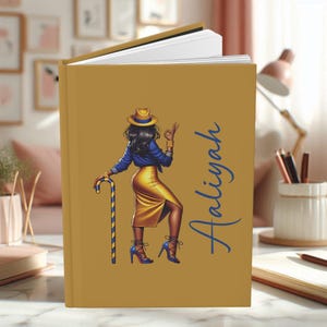 Diário personalizado personalizado de capa dura Sigma Gamma Rho Keepsake, diário de presente de irmandade de pós-graduação para estudantes, caderno de mulher afro-americana