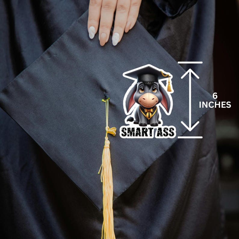 Donkey Grad Graduation Sticker: Funny Graduation Sticker Smart Ass Donkey Vinyl ...