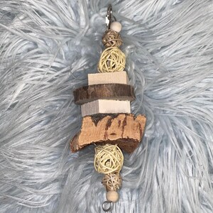 and Sola Wood Chinchilla Bird or Small Animal Hanging Toy Cork Bark Kiln Dried Pine Natural Vine