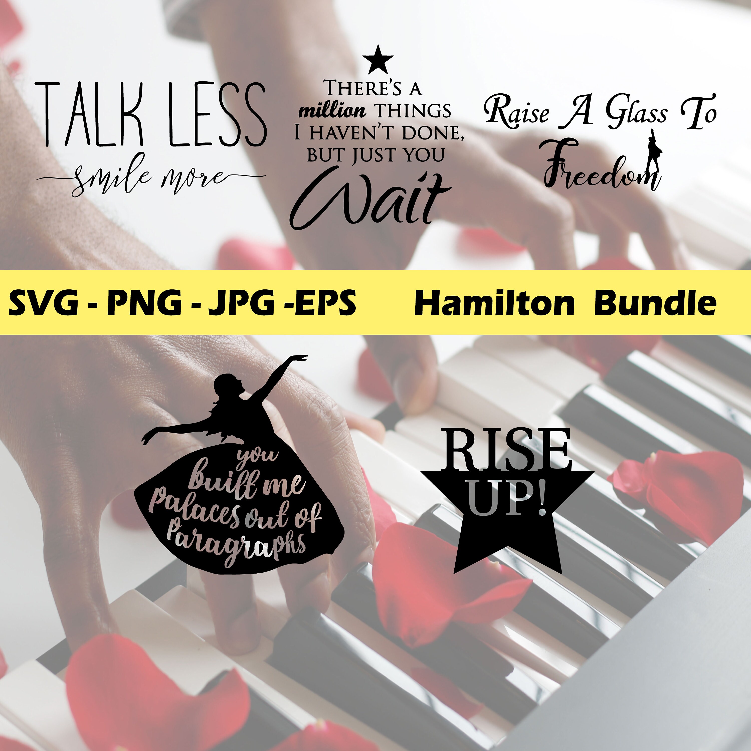 Hamilton SVG Hamilton 25 SVG Bundle Hamilton Silhouette | Etsy