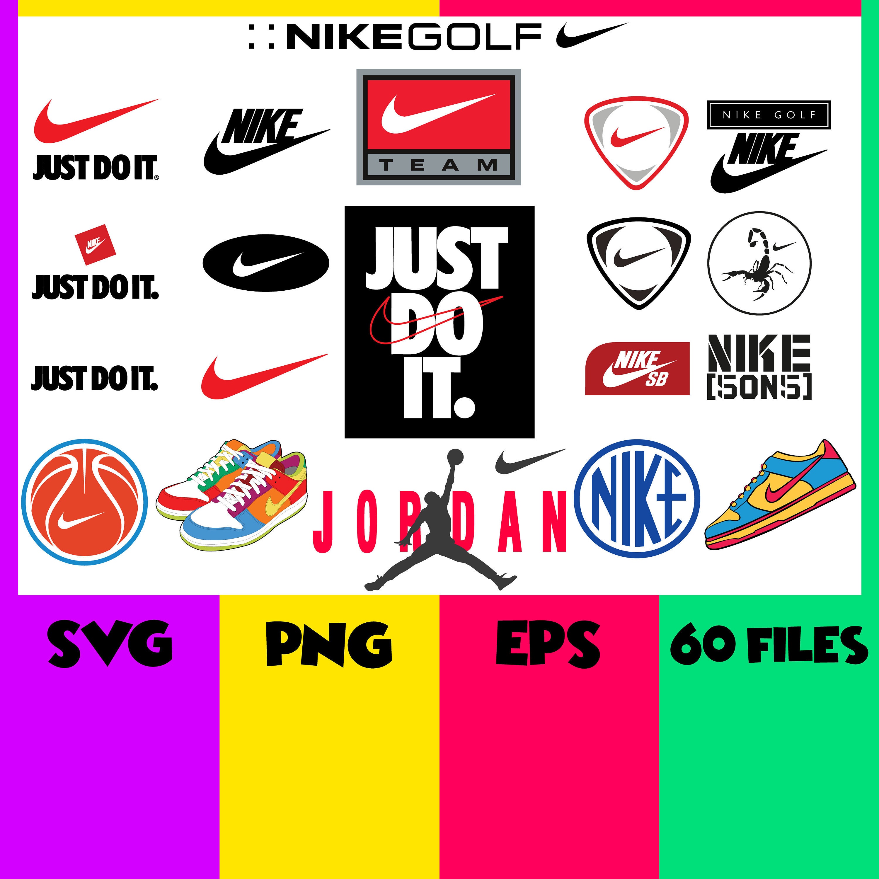 Nike SVG SVG Files Of Nike Logos Nike SVG Bundle Cricut | Etsy