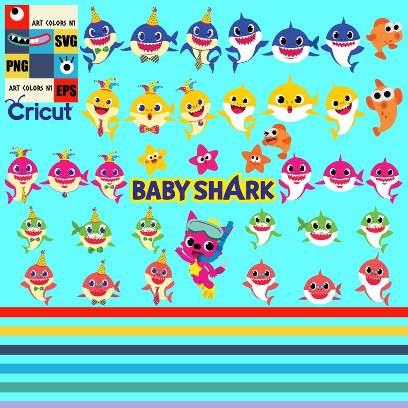 Free Free 336 Baby Shark Characters Svg SVG PNG EPS DXF File