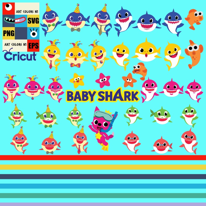 Free Free 87 Baby Shark Birthday Family Svg SVG PNG EPS DXF File