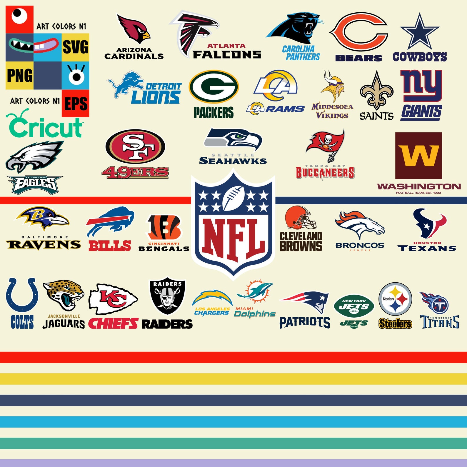 Nfl Logos Through The Years