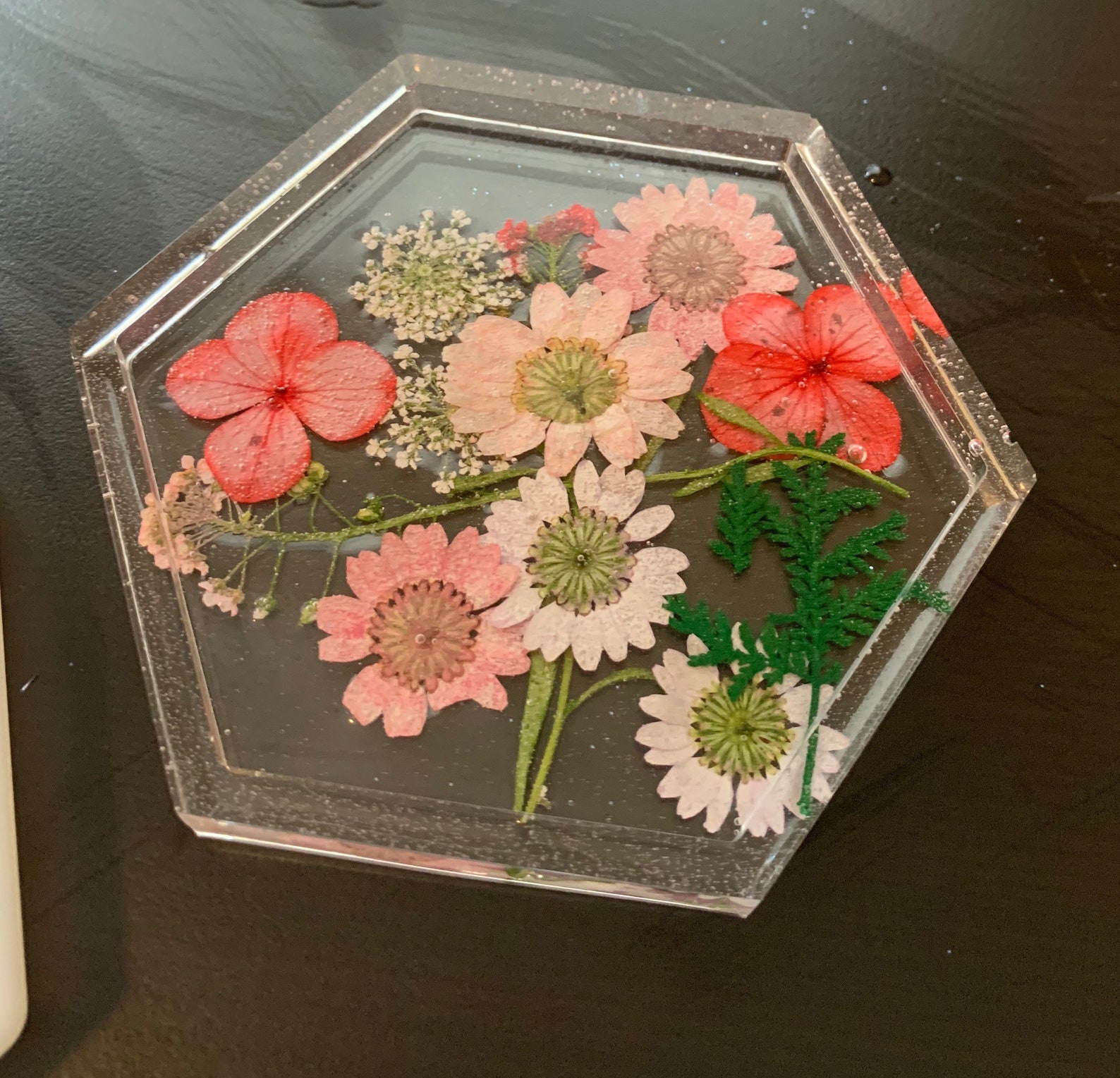 Pressed Flower Resin Coasters Etsy