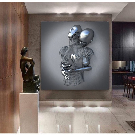 Metallic Wall Art 3D Modern Wall Art Contemporary Wall Art Etsy