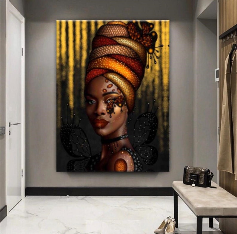 African Canvas Wall Art African American Art Canvas African Etsy