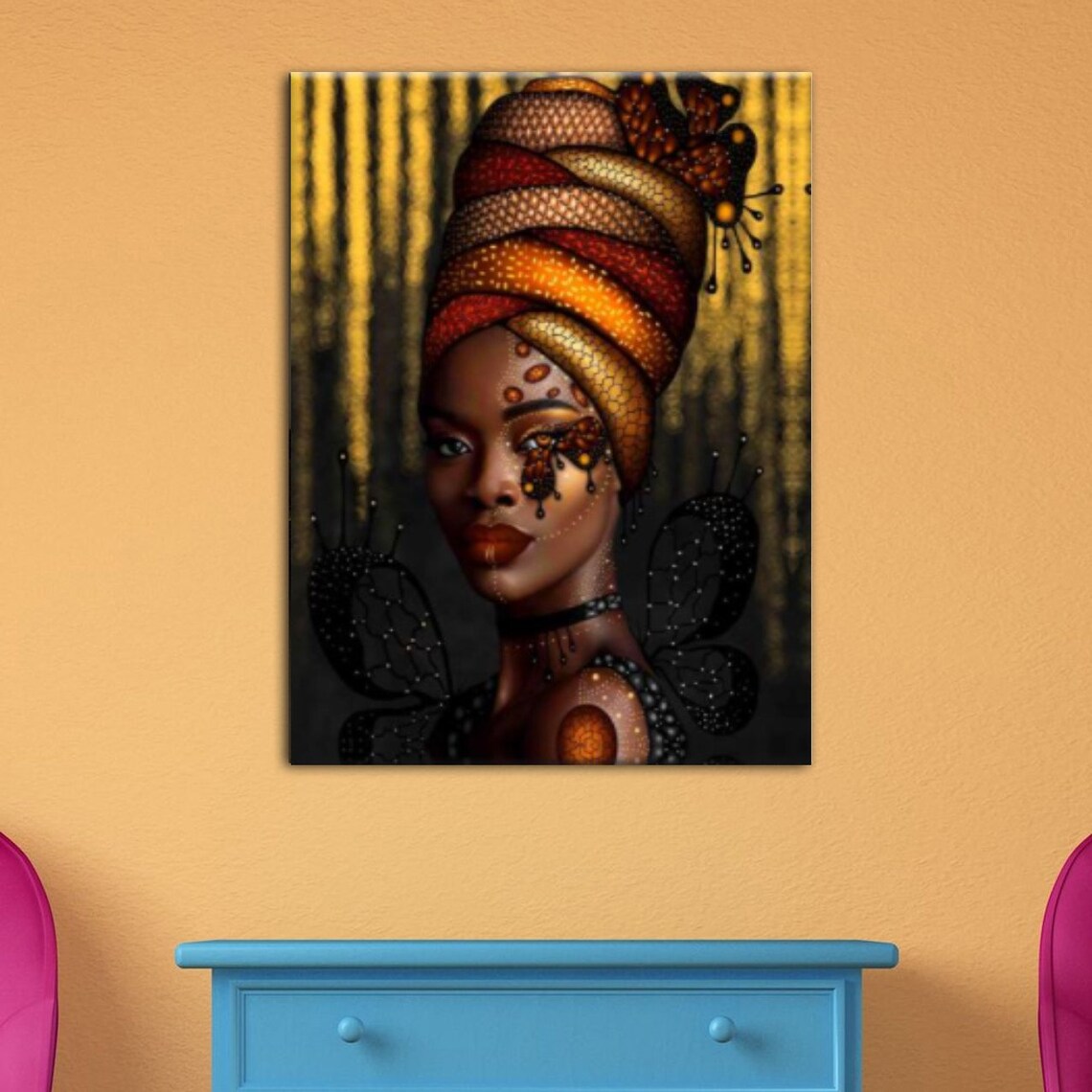 African Canvas Wall Art African American Art Canvas African Etsy