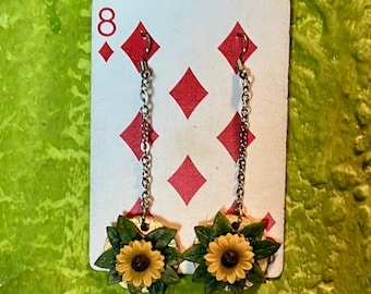 Golden Sunflower earrings