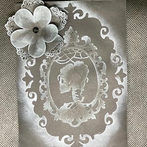 Carte Bone Lady noire 3D