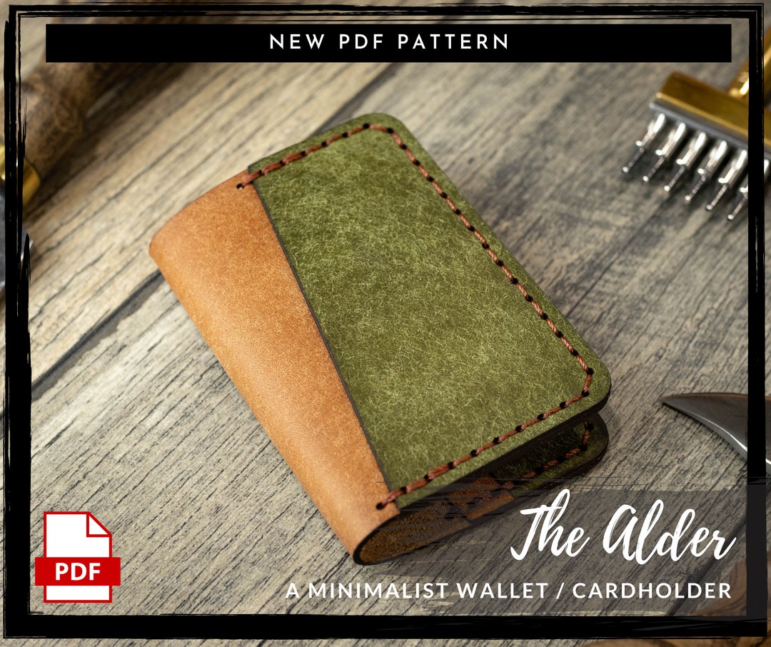 Leather Minimalist Wallet PDF PATTERN - Cardholder Pattern Leather Tote ...