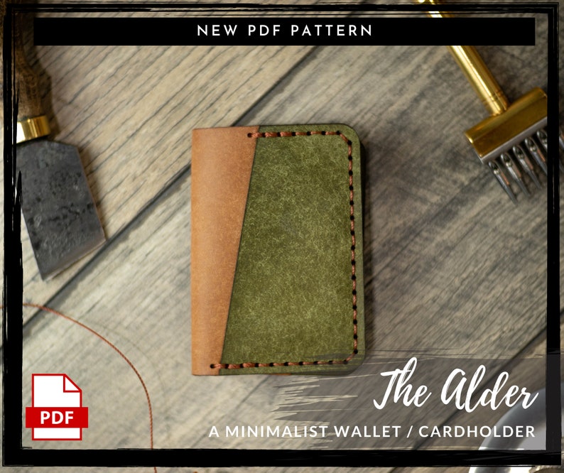 Leather Minimalist Wallet PDF PATTERN - Cardholder Pattern Leather Tote ...