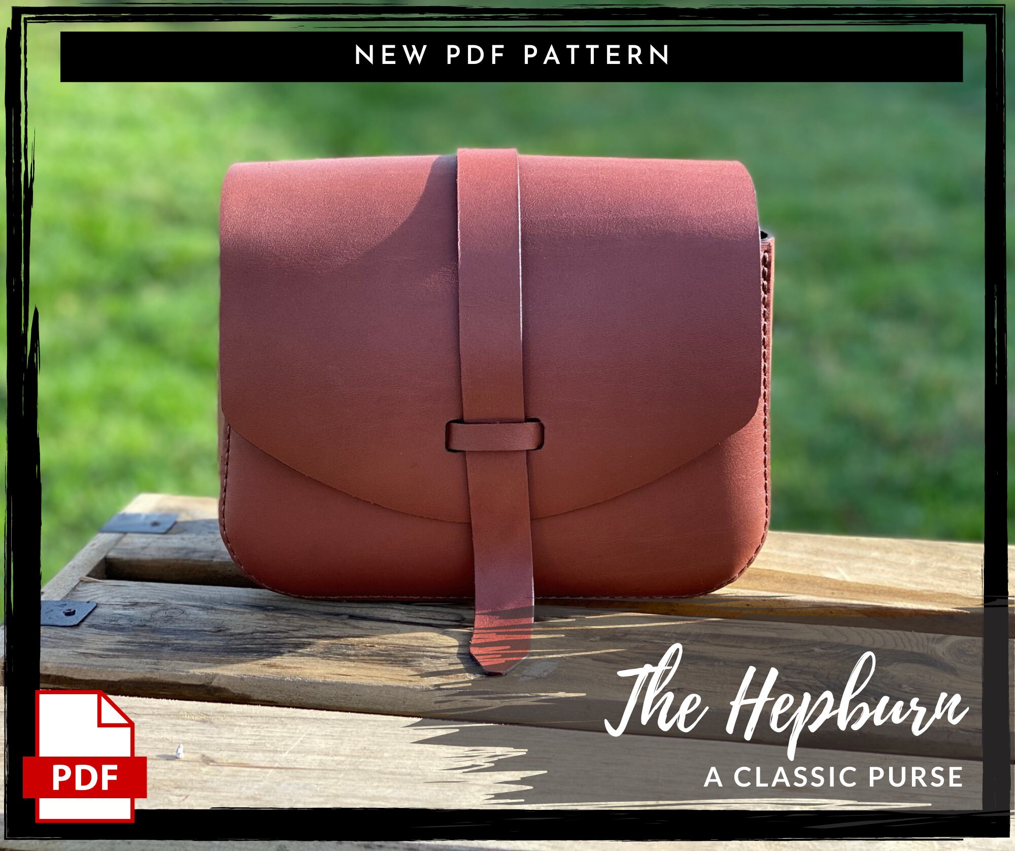 Leather Tote Purse PDF PATTERN Leather Purse Crossbody Tote Etsy