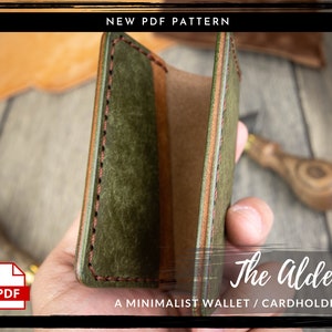 Leather Minimalist Wallet PDF PATTERN - Cardholder Pattern Leather Tote ...