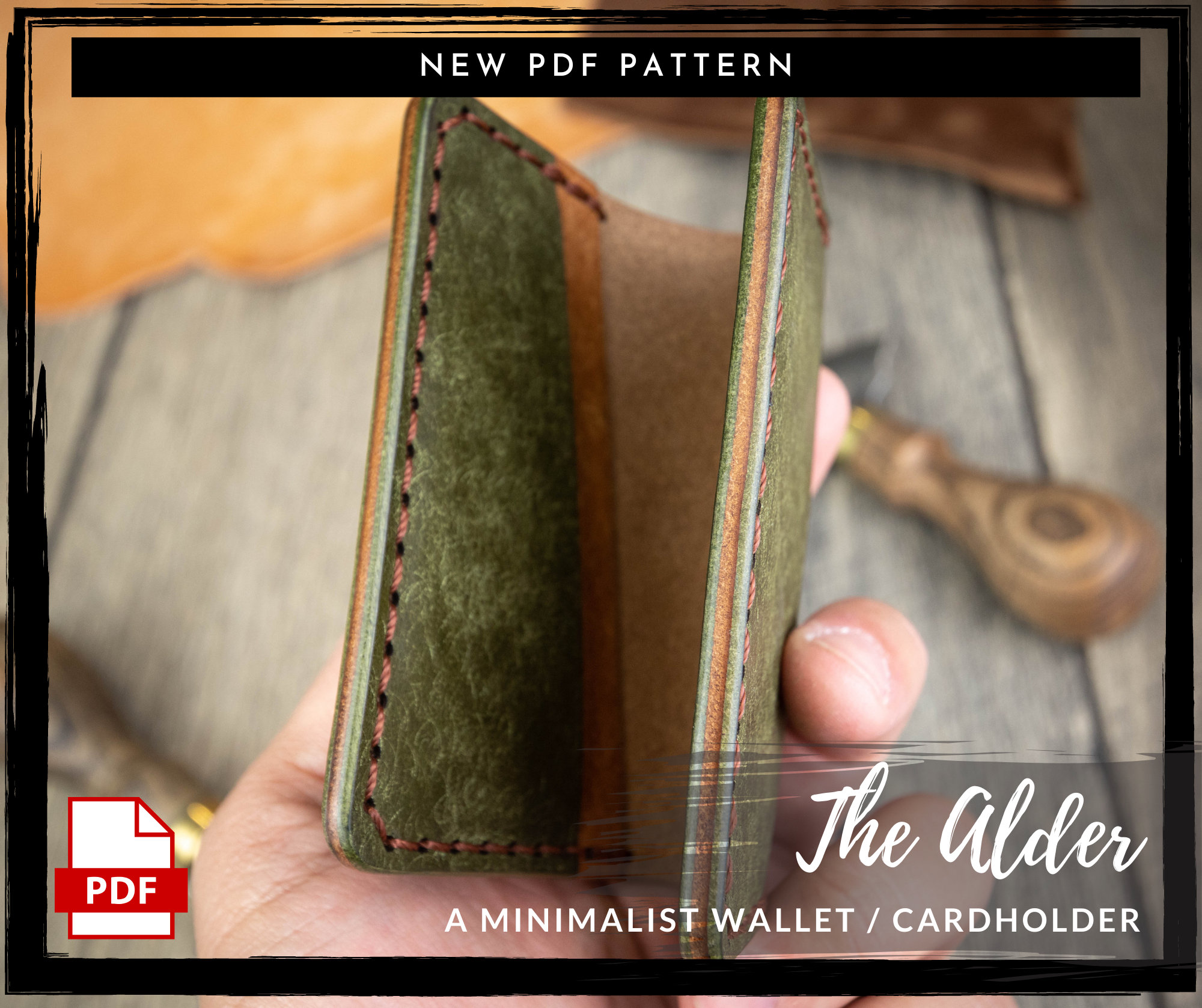 Leather Minimalist Wallet PDF PATTERN Cardholder Pattern - Etsy