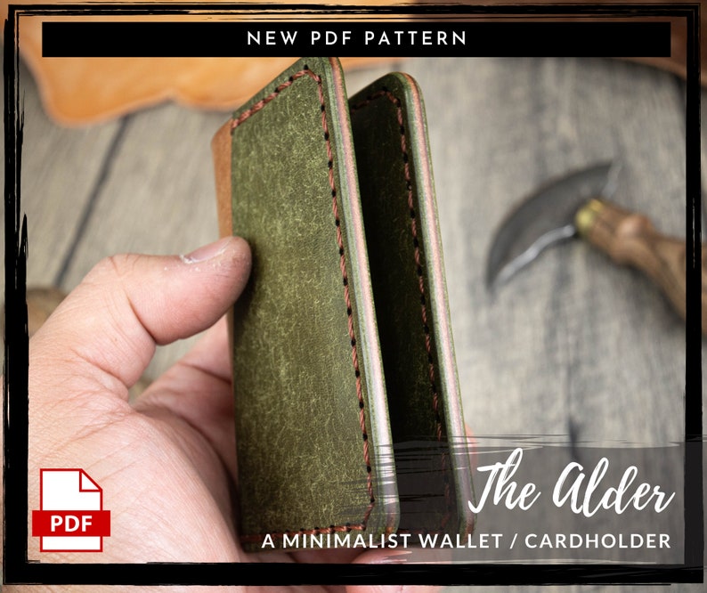 Leather Minimalist Wallet PDF PATTERN - Cardholder Pattern Leather Tote ...