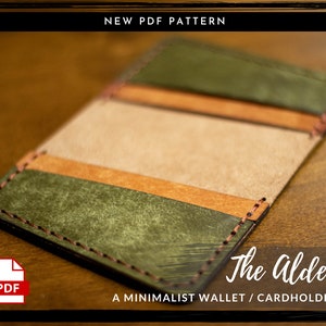 Leather Minimalist Wallet PDF PATTERN - Cardholder Pattern Leather Tote ...