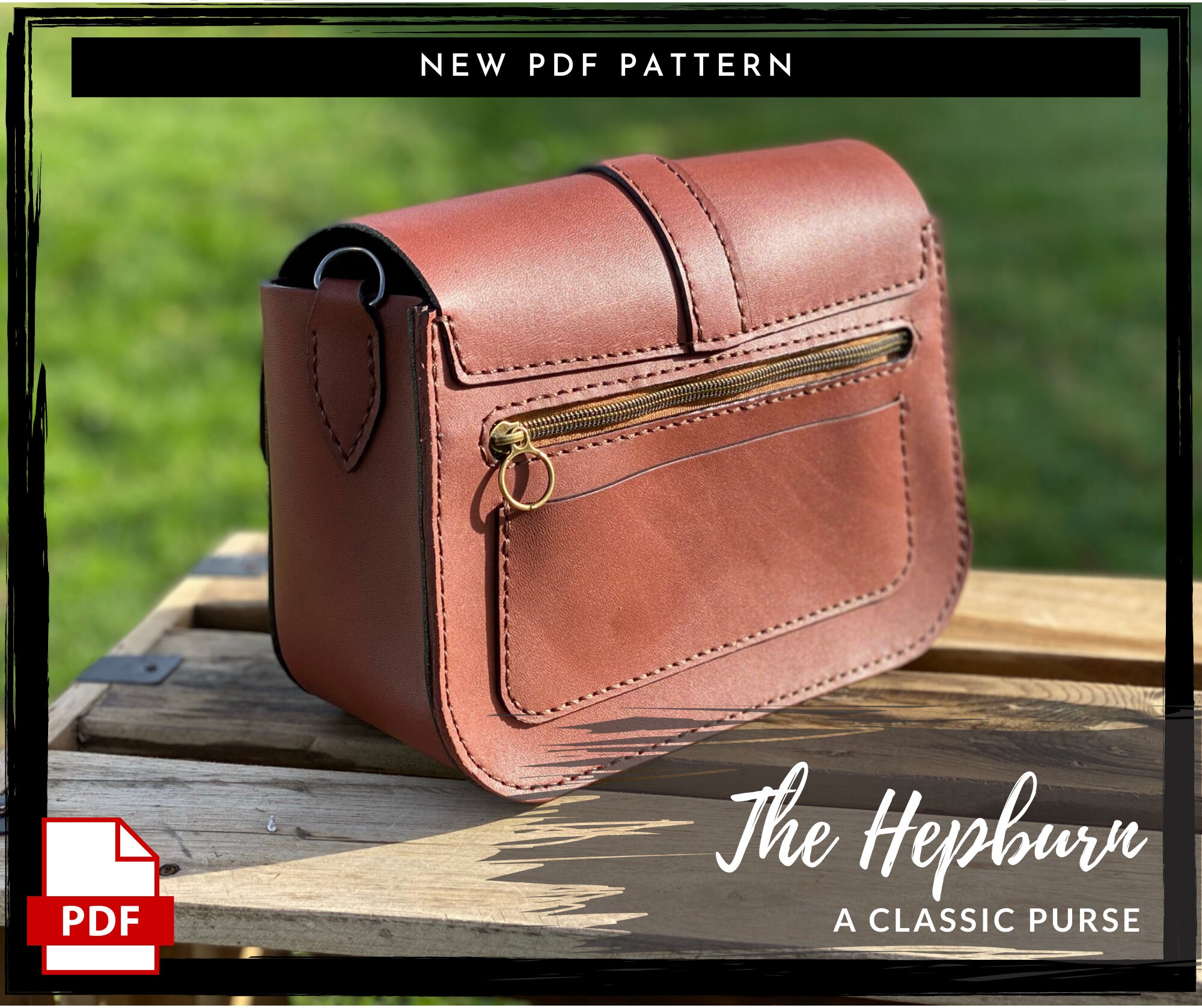 Leather Tote Purse PDF PATTERN Leather Purse Crossbody Tote Etsy