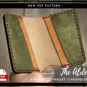 Leather Minimalist Wallet PDF PATTERN - Cardholder Pattern Leather Tote ...