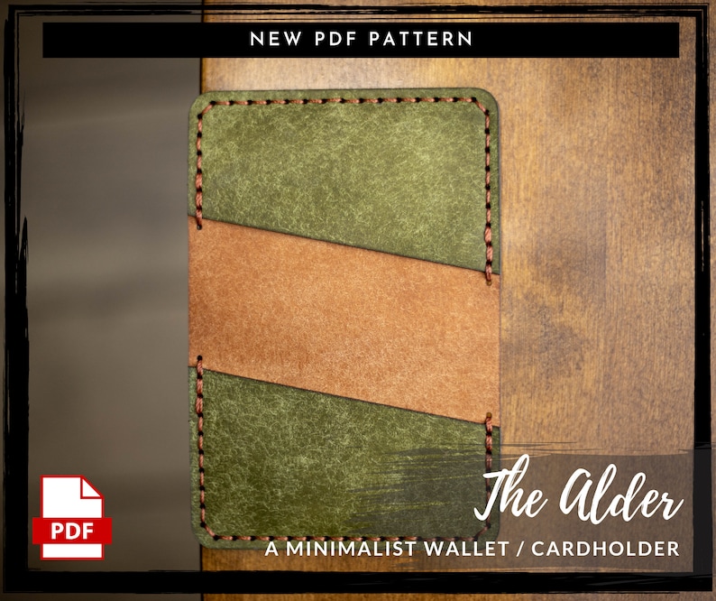 Leather Minimalist Wallet PDF PATTERN - Cardholder Pattern Leather Tote ...
