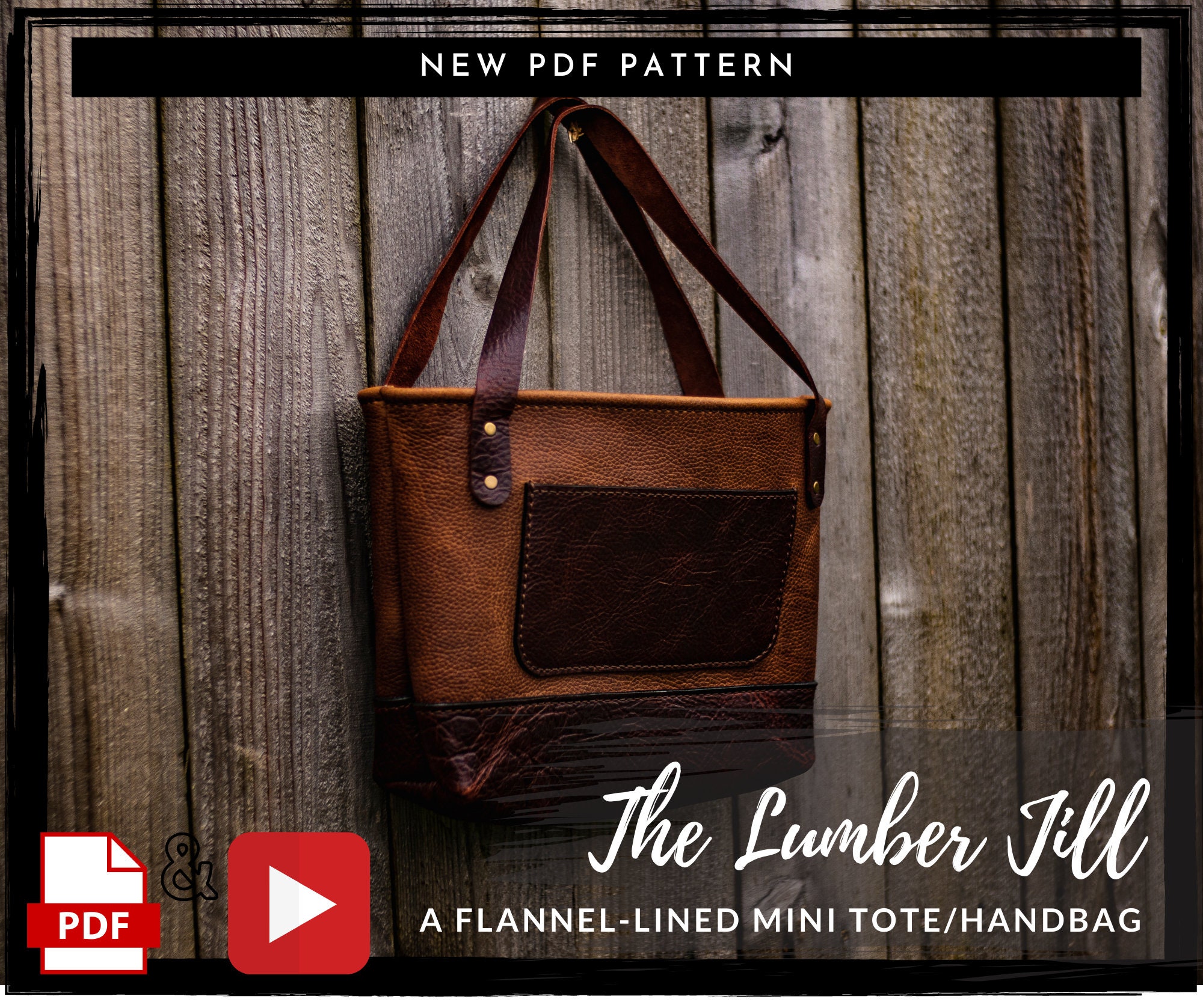 Leather Tote PDF PATTERN Leather Crossbody Tote Bag Purse - Etsy