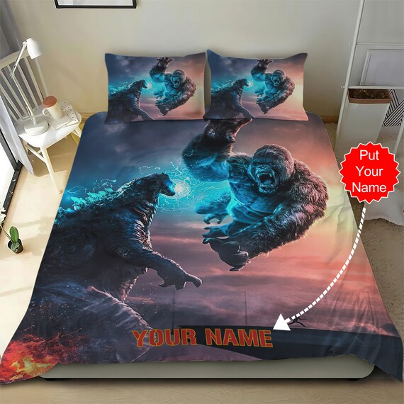 Godzilla 3D OneSided Printed Custom Bedding Set 2 Pillow Etsy