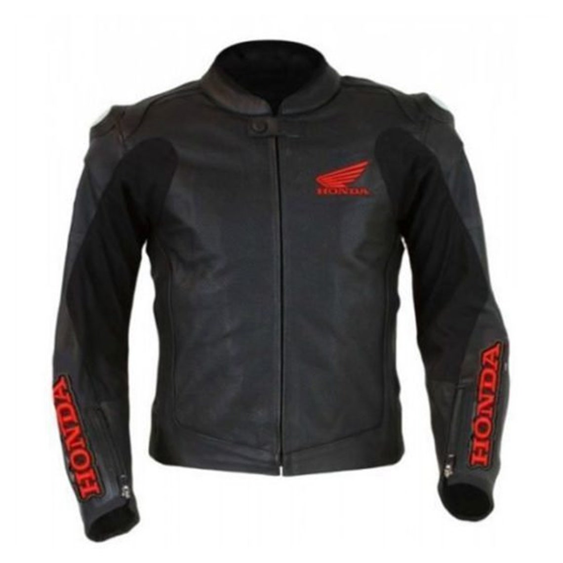 Veste honda black biker leather jacket Honda Motorcycle biker Etsy