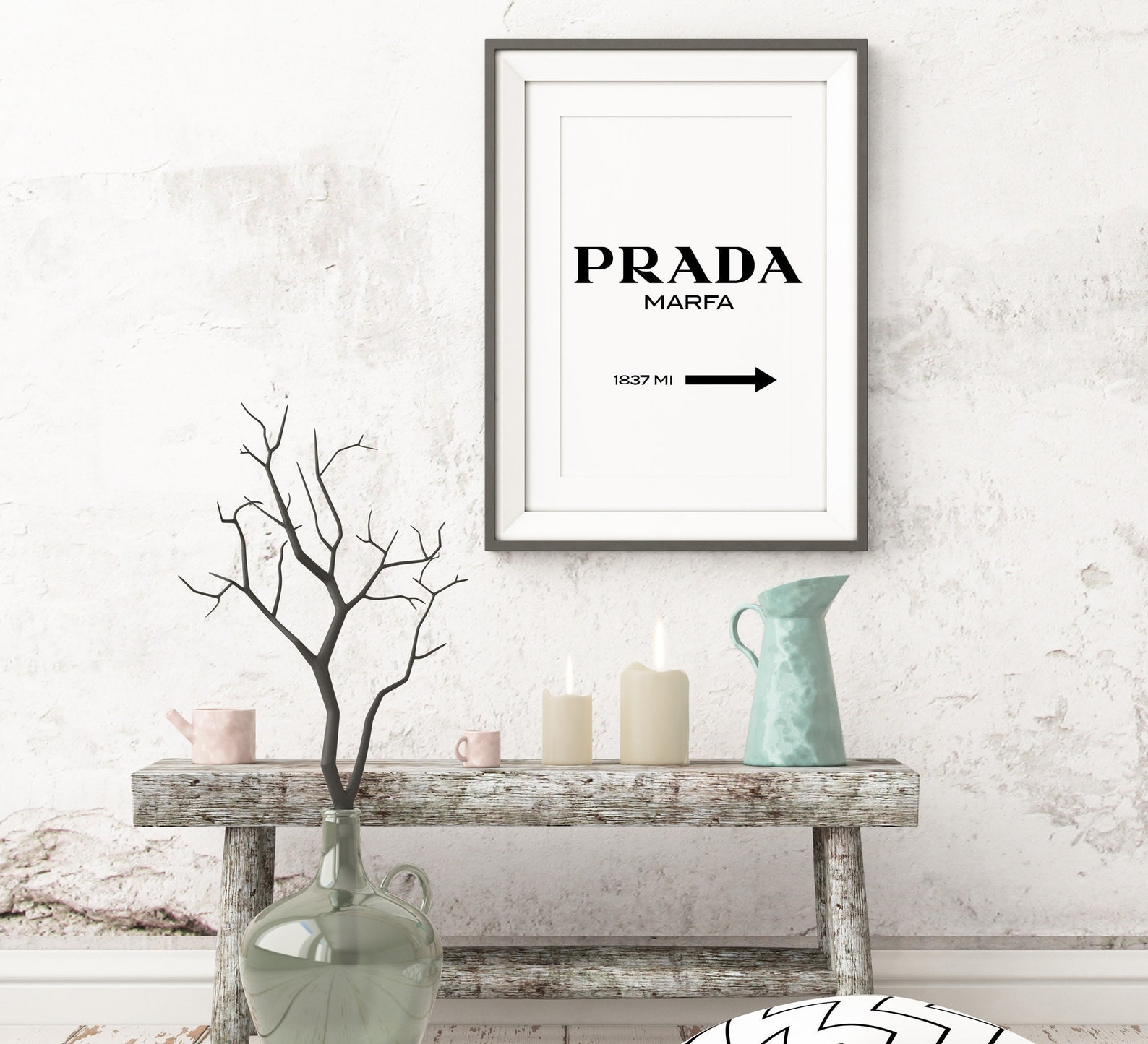 Fashion Poster Prada Marfa Fashion Print Fashion Wall Art | Etsy