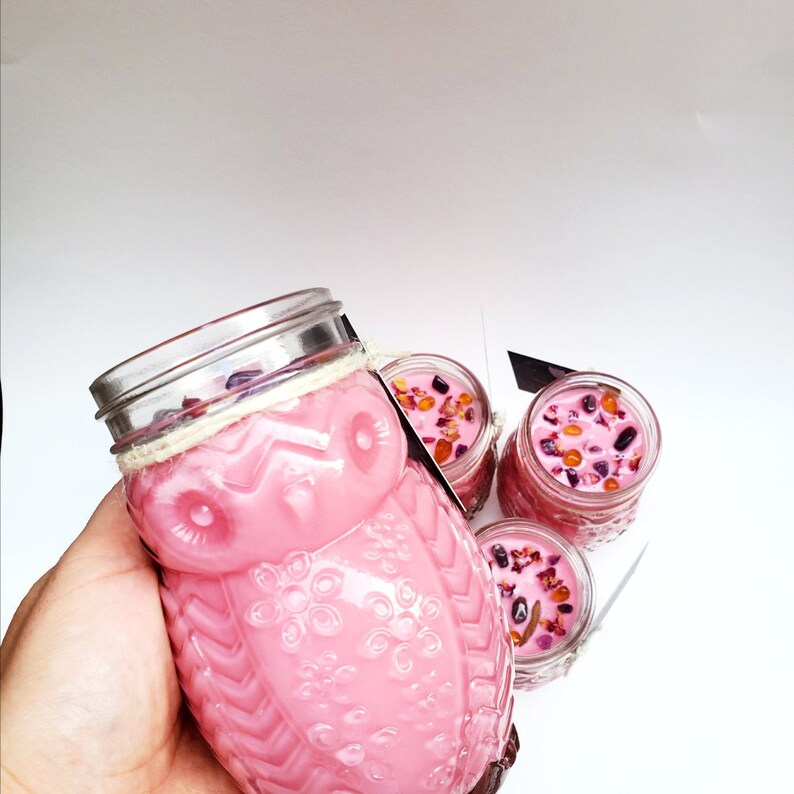 Earthly Delights Owl Candle Pink Owl Candle Valentine's Etsy