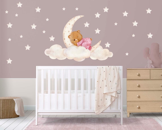 Sleeping Bear Nursery Wall Sticker Nursery Wall Transfer nin9 Bedroom Decal 