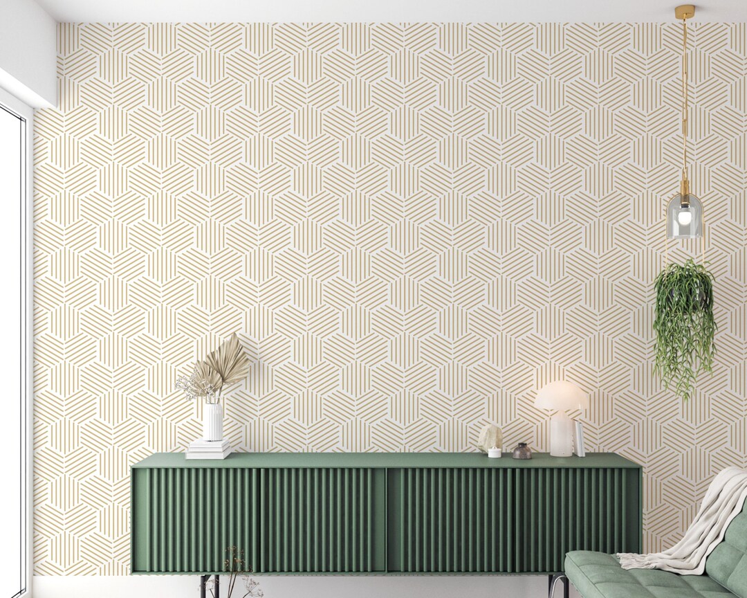 Art Deco Geometric Wallpaper Peel and Stick Canvas Geometric Wallpaper