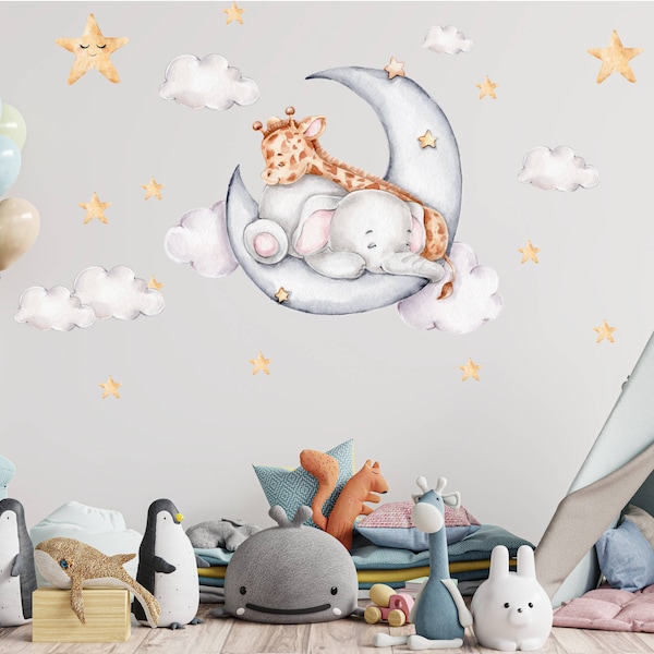 Moon Wall Decal Etsy