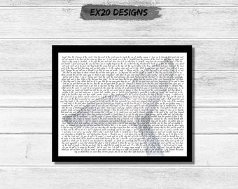 Wall Art Print Jonah and the Whale, Entire Book of Jonah, ESV, Bible Story, Whale Tale, 11x14 Unframed