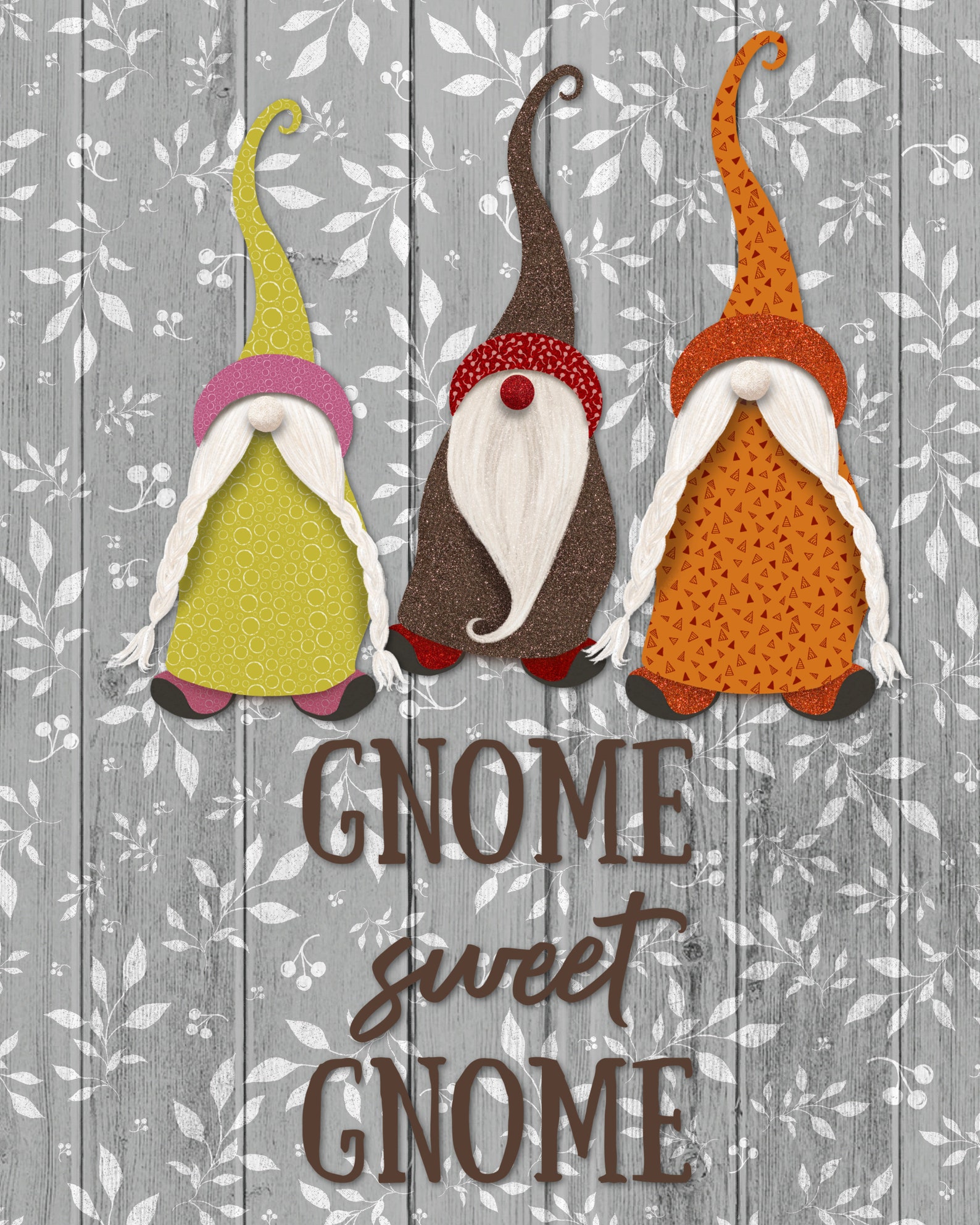Gnome Sweet Gnome Wall Art Country Farmhouse Art Print Etsy
