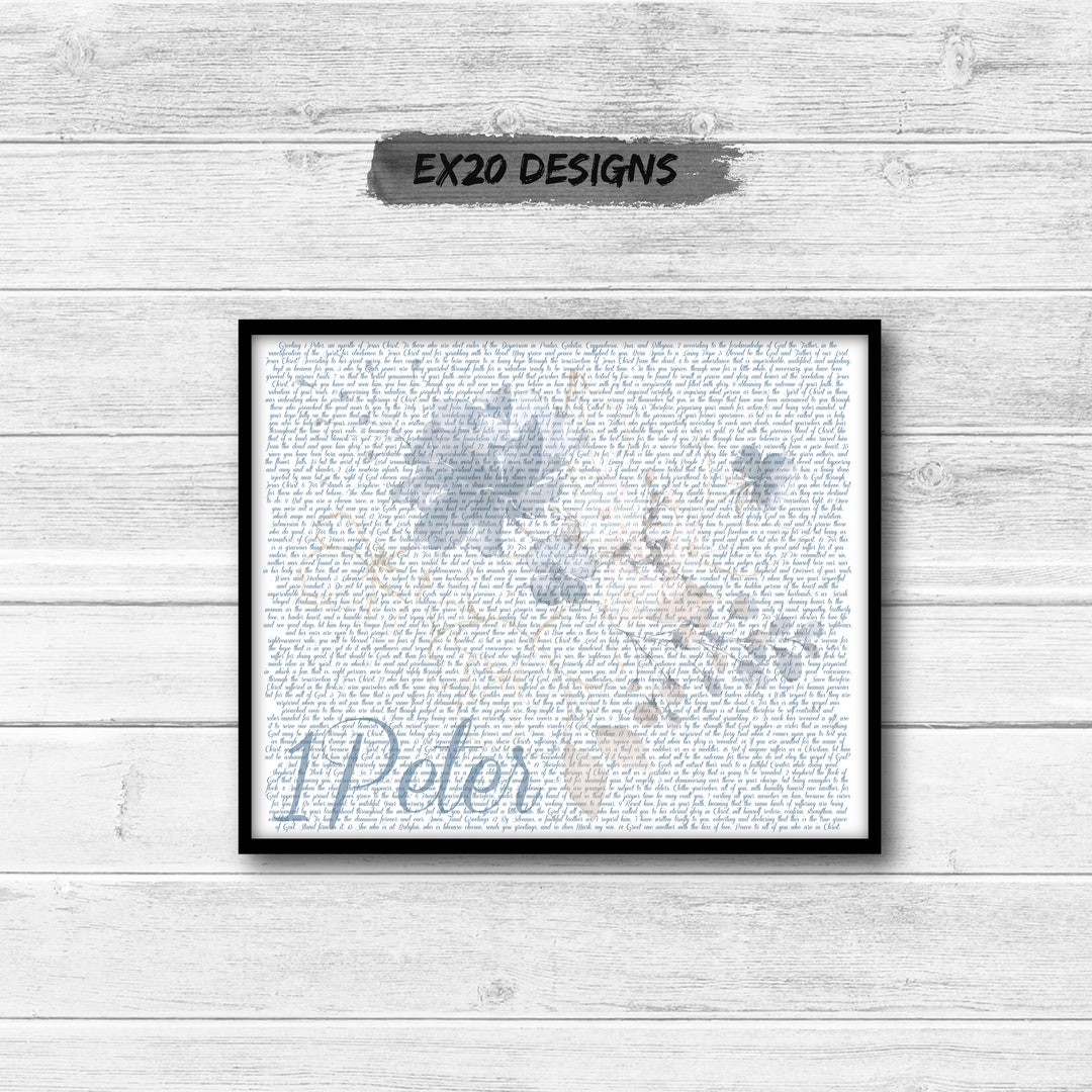 1 Peter Art Print DIGITAL DOWNLOAD the Entire Book of 1 Peter, ESV ...