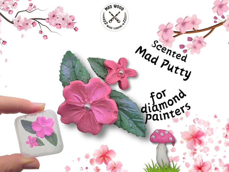 MAD PUTTY / Masilla para pintura de diamantes / Cera perfumada para taladros / Mad Putty / Tac / Sustituto de puntos de pegamento / MadwoodTurning / Vendedor de la UE imagen 1