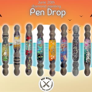 FRIDAY's Summer Diamond Malerei Stift Tropfen | 20.Juni | Premium Hybrid-Bohrstift aus Holz | *Einzigartiges Hobby-Zubehör*| Madwood TurningSI*