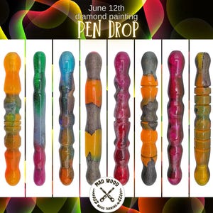 DONNERSTAG's Diamant Malerei Sommer Neon Pen Drop | 12.Juni | Premium Hybrid-Bohrstift | *Einzigartiges Hobby-Zubehör*| Madwood TurningSI*