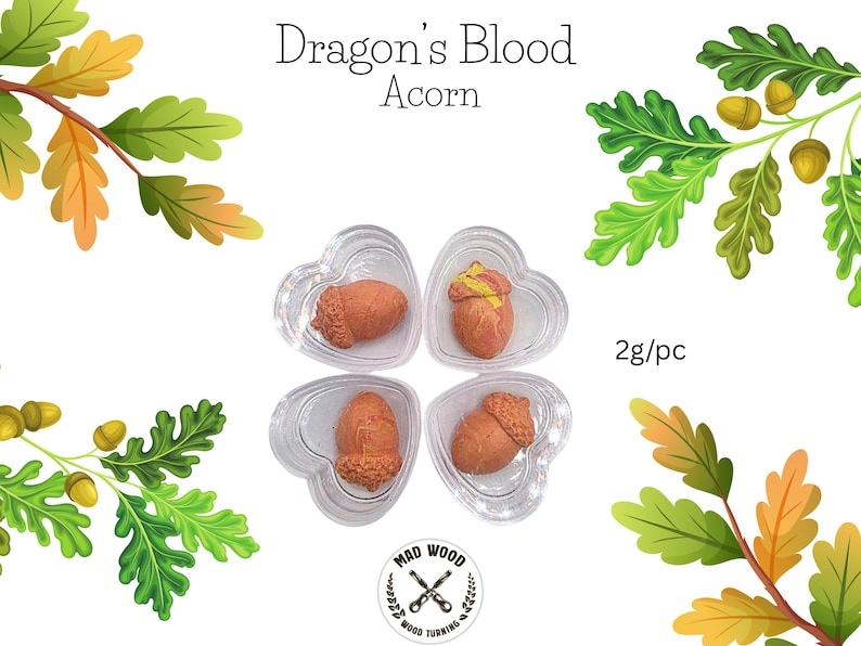 MAD PUTTY / Masilla para pintura de diamantes / Cera perfumada para taladros / Mad Putty / Tac / Sustituto de puntos de pegamento / MadwoodTurning / Vendedor de la UE DRAGON'S BLOOD Acorn