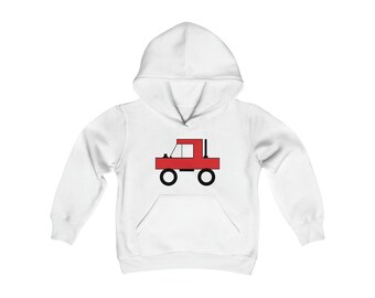 Sudadera con capucha de mezcla pesada para jóvenes Monster Truck