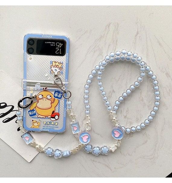 For Samsung Galaxy Z Flip 4 3 5G Cute Cartoon Kuromi Bracelet stand Holder  Case