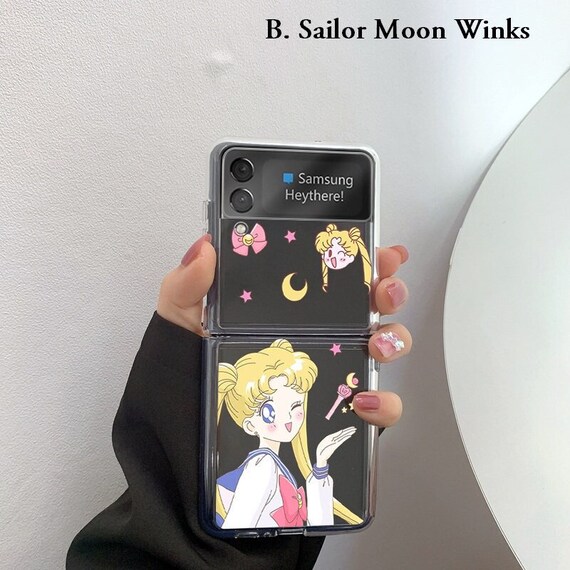 Z Flip 5 Moon Girl Phone Case for Samsung Galaxy Z Flip 3 4 5