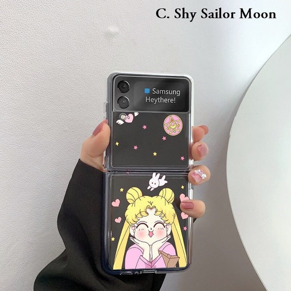 Z Flip 5 Japanese Pink Monster Phone Case for Samsung Galaxy Z Flip 3 4 5  Cartoon Anime Gamer Clear Pink Lovely Kawaii Cute Girls Gift -  Hong  Kong